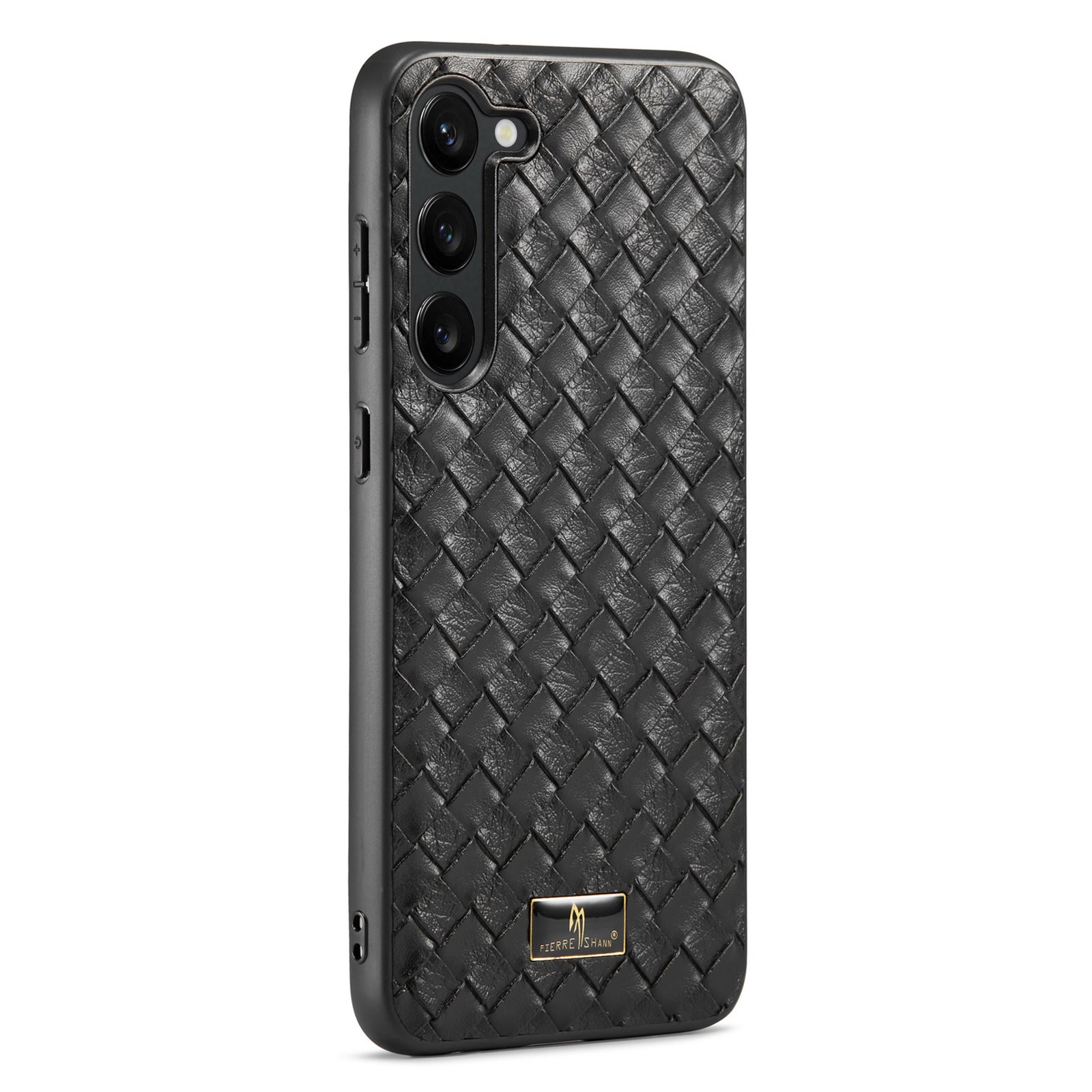 FIERRE SHANN For Samsung Galaxy S23 Phone Case Hardware Decor Leather Coated TPU Phone Cover FIERRE SHANN For Samsung Galaxy S23 Phone Case Hardware Decor Leather Coated TPU Phone Cover